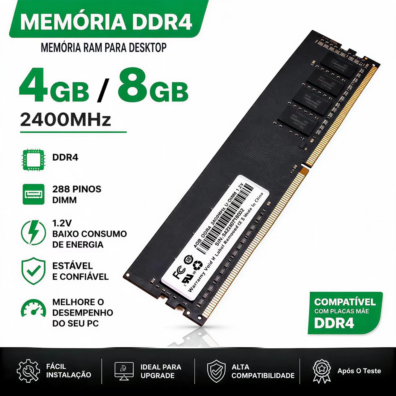 Server Memory Ddr4 - DDR4 RAM 4GB 8GB 2400MHz Desktop