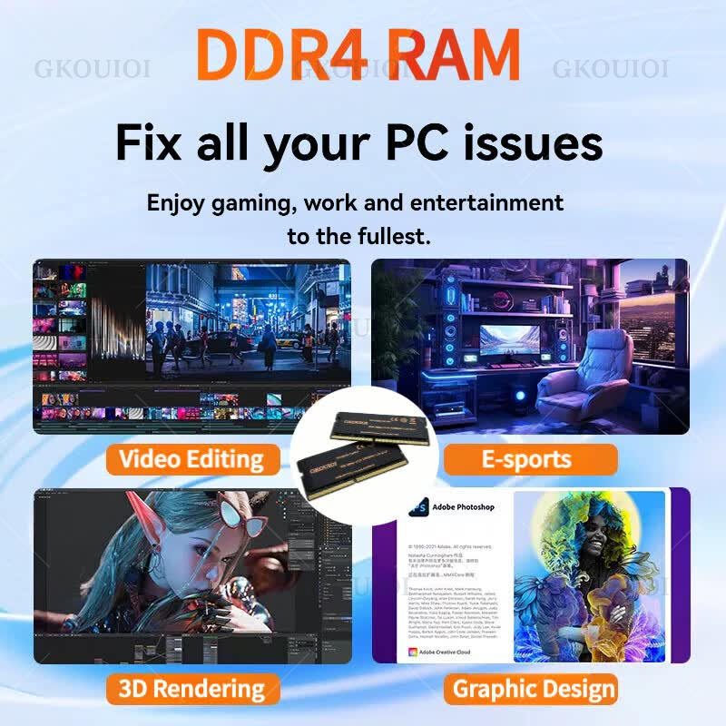 GKOUIOI DDR4 Memoria Ram 4GB 8 - огляд і ціна Ddr4 3200 16Gb