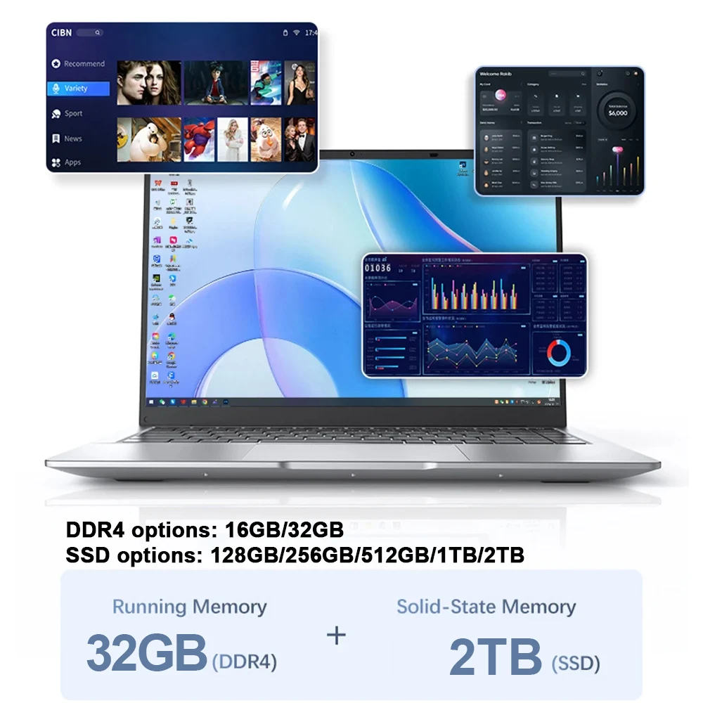 2026 New 14.1 Inch Ultra Thin  - огляд і ціна Ddr4 16Gb